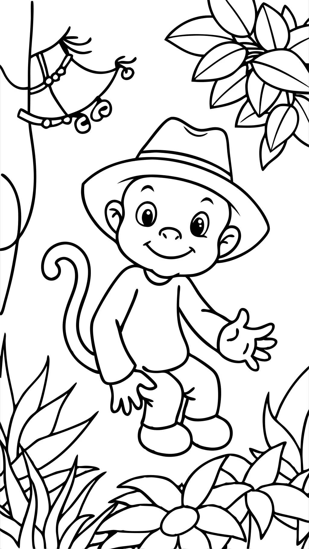 Página para colorear Curious George